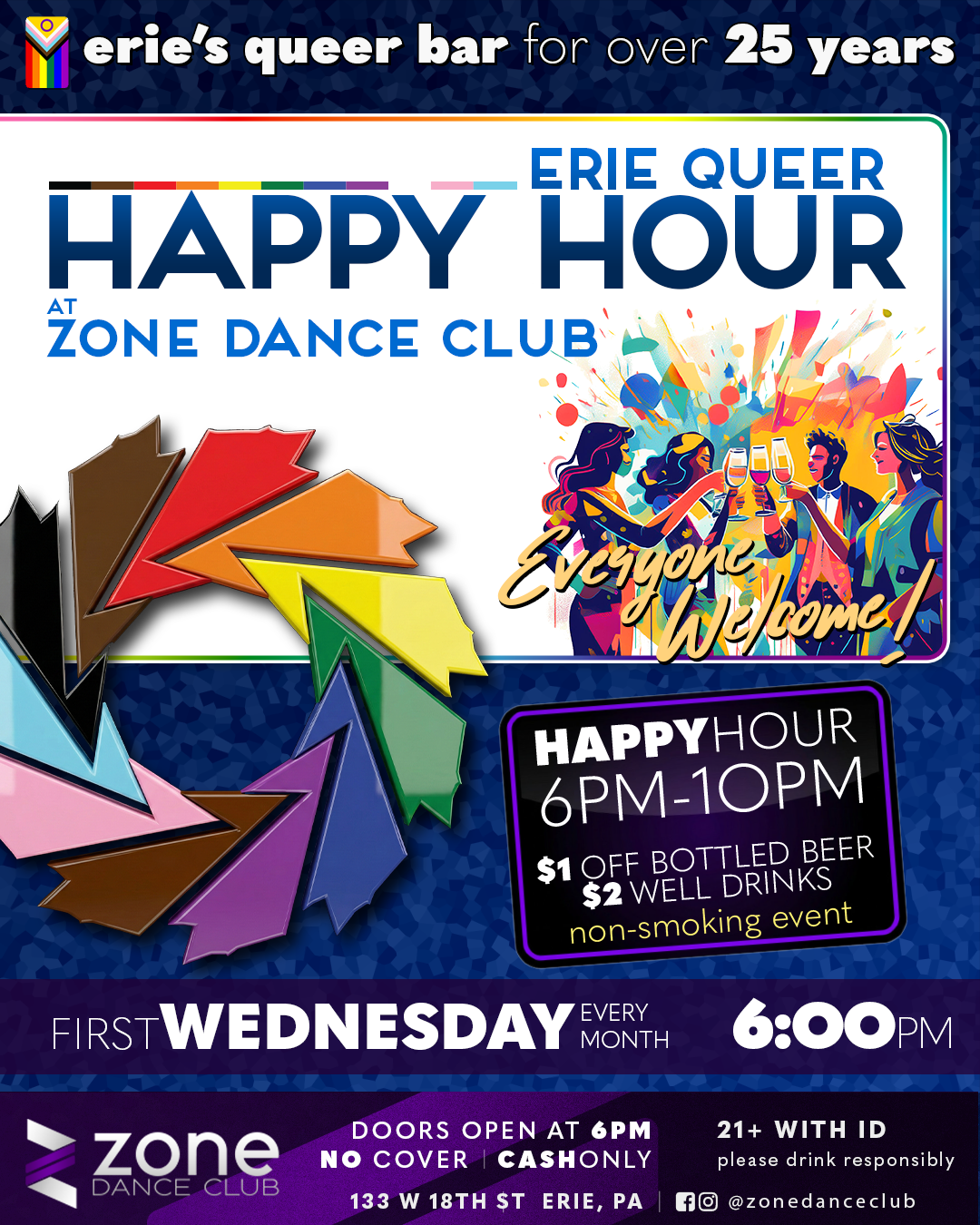 Erie Queer Happy Hour at the Zone Dance Club